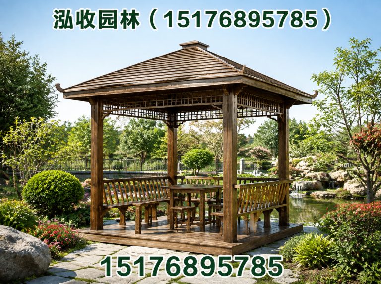 临高防腐木凉亭展示图